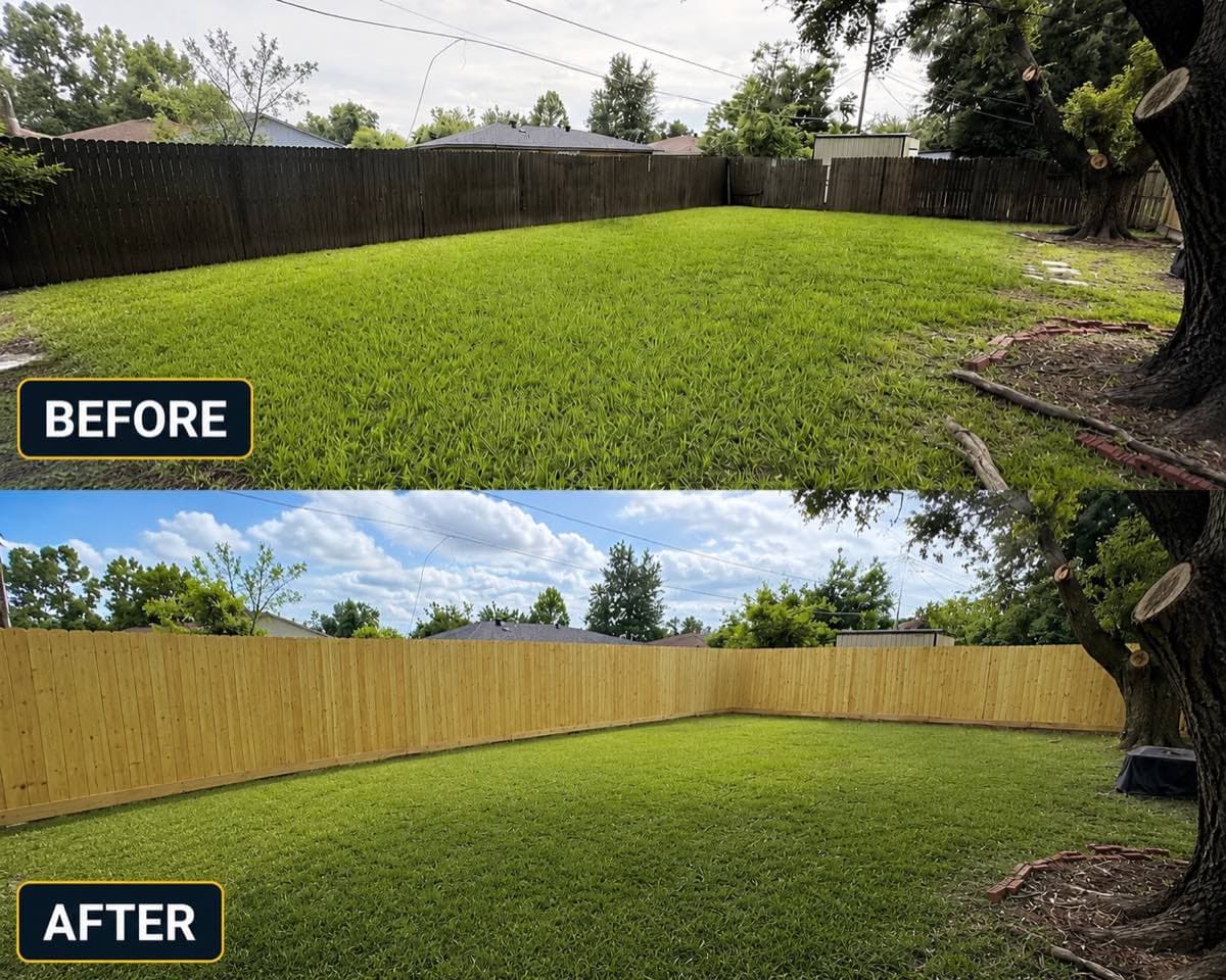 Fence Installation before and after project